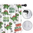 thumbnail image 4 of Blackout Kids Curtains,White Cartoon Soccer Dinosaurs Pattern Childrens Insulated Curtains Set Of 2,Bedroom Essentials,Toddler Room Decor 42"x84", 4 of 5