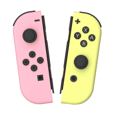 Switch Controller (L/R) for Nintendo Switch, Gamepad with Turbo/Wake-up/Screenshot/Motion Control (Neon Pink/Neon Yellow)