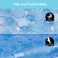 thumbnail image 2 of Semfri Pebble Bath Tub Shower Mat Non Slip Bathtub Mat for Bathroom Showers with Drain Holes and Suction Cups Oval 27 x 14 Inch Clear Blue, 2 of 4