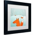 thumbnail image 2 of Trademark Fine Art "Winter Foxes" Canvas Art by Carla Martell, White Matte, Black Frame, 2 of 3