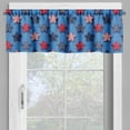 thumbnail image 4 of Ambesonne 4th of July Valance & Curtain, Patriot Motifs, 55"x24", Azure Blue Magenta, 4 of 6