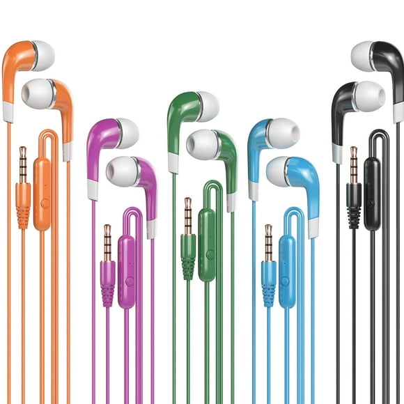 Auriculares SP SOUNDPRETTY Bulk con micrófono, paquete de 10 unidades, para niños y escuelas