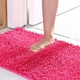 1Pc Bathroom Mat Clearance Sale! Polyester Carpet, Rose Red Bathroom