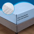 thumbnail image 4 of 1100 Thread Count 100% Egyptian Cotton Sleeper Sofa Bed Sheet Set Solid Olympic Queen Size (66"x 80"x 7" ) with 4 -PCS Fitted Straps Sky Blue, 4 of 6