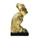 thumbnail image 1 of Escultura abstracta de resina con forma de estatua besándose para estanterías navideñas y dormitorios. Dorado, 1 of 9