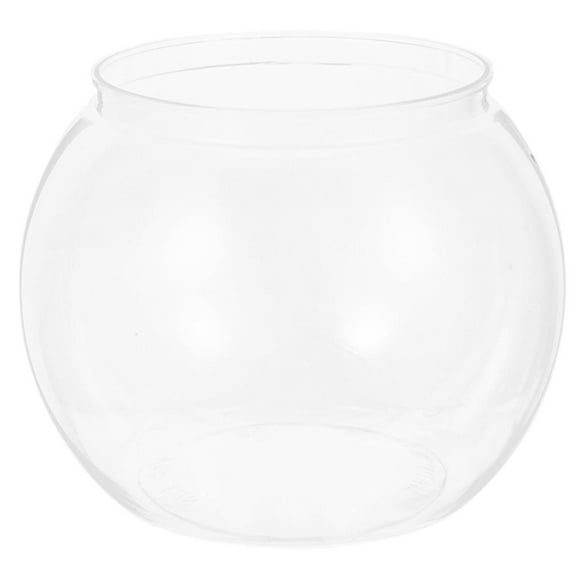 Pretyzoom Compact Clear Plastic Fish Bowl Break Resistant Aquarium for Office and Home