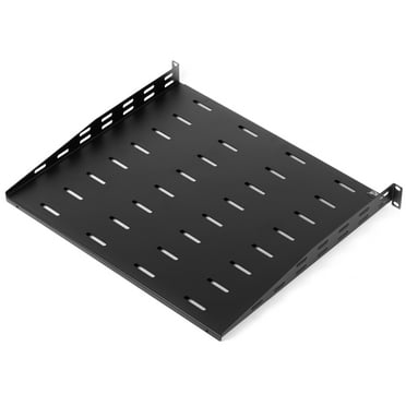 Rosewill 1U 19-Inch Universal Vented Rack Mount Cantilever Server Cabinet Shelf 16-Inches Deep Black, 2 Pack
