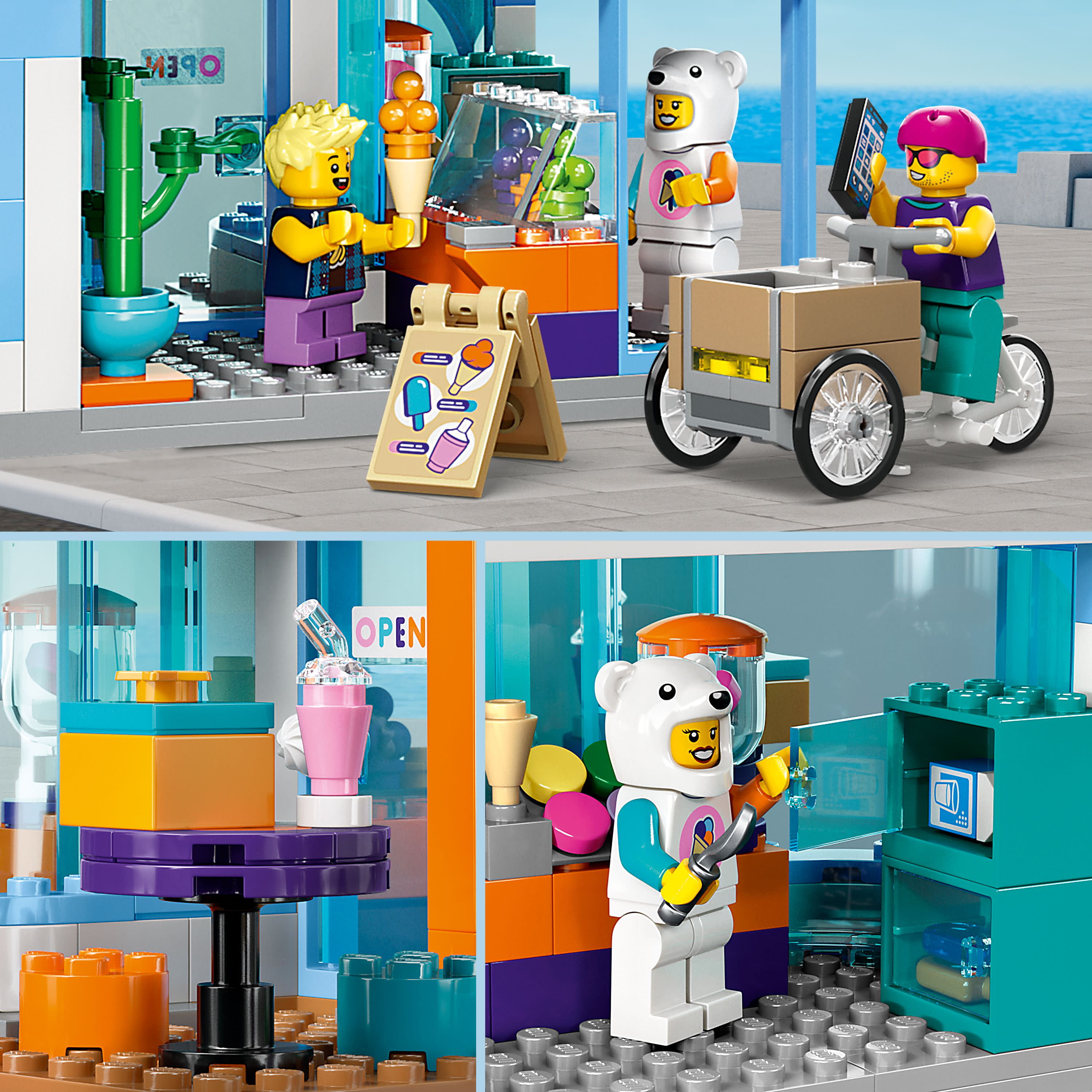 LEGO City Ice-Cream Shop 60363 Building Toy Set, Includes a Cargo Bike, 3  Minifigures and Lots of Fun Features and Accessories for Imaginative Role  Play, Great Birthday Gift Idea for Kids 