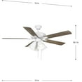 thumbnail image 2 of AirPro 52 in. White 5-Blade AC Motor Transitional Ceiling Fan with Light, 2 of 2