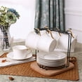thumbnail image 4 of Cheers US Coffee Mug Holder, Metal Cup Rack Tree 6 Hooks Kitchen Counter Storage Mugs Stand with Display Organizer and Removable Basket for Coffee Mugs, Tea Cups, Mason Jars, 4 of 7