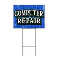 thumbnail image 1 of Computer Repair (18" x 24") Yard Sign, Includes Metal Step Stake, 1 of 6