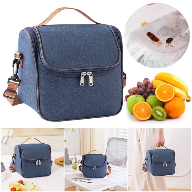 Lonchera Portátil Con Aislamiento Wdftyju Forma Diamante Azul marino 6
