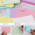 thumbnail image 7 of Scheam 4 Pack Colored Flash Cards,3x5 Inch Ruled Index Cards,Lined Index Note Cards,200g Thick Memo Notes,Memory Card Paper,for Home Office 4 Colors 200 Count, 7 of 7