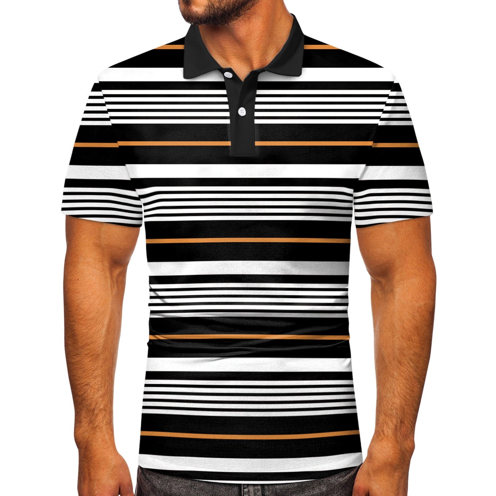 Pedort Golf Shirts For Men Casual Short Sleeve Golf Polo Daily Collared ...