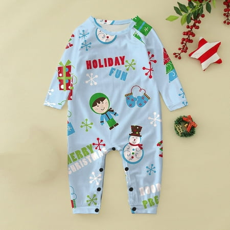 

ERTUTUYI Christmas Family Clothing Pajama Set Baby Style Blue 6M