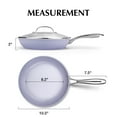thumbnail image 2 of Koch Systeme CS 10 inch Ceramic Nonstick Frying Pan with Lid, Induction Compatible, Gradient Purple, 2 of 10