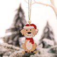 thumbnail image 3 of 1/3 piezas de adornos colgantes de Navidad de madera pintados de colores para árbol de Navidad, adornos colgantes para fiestas en casa, regalo para niños, Año Nuevo 2022, 3 of 5
