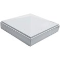 thumbnail image 1 of 4" x 4" Aluminium Pyramid Post Cap for Metal Posts - Pressure Fit - White, 1 of 9