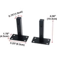 thumbnail image 2 of GFDYREE 2Pcs Stainless Steel Floating Shelf Brackets 4 Inch Concealed Hidden Shelf Support Decorative Shelving for Mounting Wood Shelves, Includes Screws & Wall Anchors, Black, 2 of 4