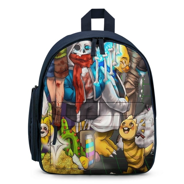 Undertale Mochila Escolar para Niños y Niñas, Mochila Infantil Ligera de Alta Calidad, Grande y Duradera Azul
