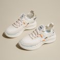 thumbnail image 3 of Women's Lightweight Walking Sneakers Casual Lace Up Flats Tennis Athletic Running Fashion Sport Shoes for Girls, 3 of 16