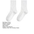thumbnail image 7 of Tnobhg 1 Pair Women Socks Mid-tube No Odor Retro Solid Color High Elasticity Anti-slip Breathable Soft Sweat-absorption Anti-shrink Sports Cotton Socks, 7 of 7