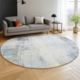 thumbnail image 6 of Addison Rugs Mayfield Premium Machine Washable Transitional Modern Blue Round Rug, 8' x 8', 6 of 6