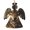 Angel Shape, variant on Angel Shape Christmas Wooden Hanging Ornaments, 6 Pcs, Xmas Tree Decor for Home Office with Wolf Leaves Vintage Design