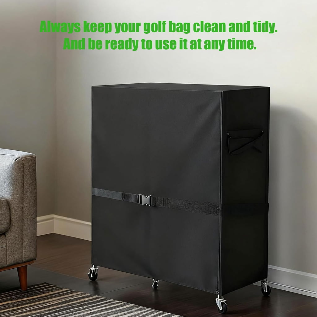 Golf Bag Cover Fabric Waterproof Windproof Dustproof Easy Cleaning Drawstring Bottom Secure Suitable for Any Season Use