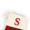 thumbnail image 3 of Fortune Christmas Sock, Red Snowflake Alphabet Letters Knitting Stocking Xmas Tree Pendant, 3 of 6