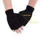 thumbnail image 4 of Qarigey Guantes negros versátiles de medio dedo para ropa deportiva y ropa informal, guantes sin dedos para montar guantes y mitones, 4 of 6