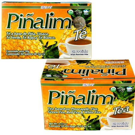 2 PACK Pinalim Pineapple Detox Tea 60 Day Supply Te Pinalim by GN+Vida- 2 Month