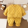 thumbnail image 2 of Wdgfv Boys Outfits 2 Piece Set Casual Long Sleeve Jacket And Pants Fall Clothes For Toddler Kids Stylish Solid Color Suitable For Children 1 To 9 Years Old Yellow 2-3Years, 2 of 8