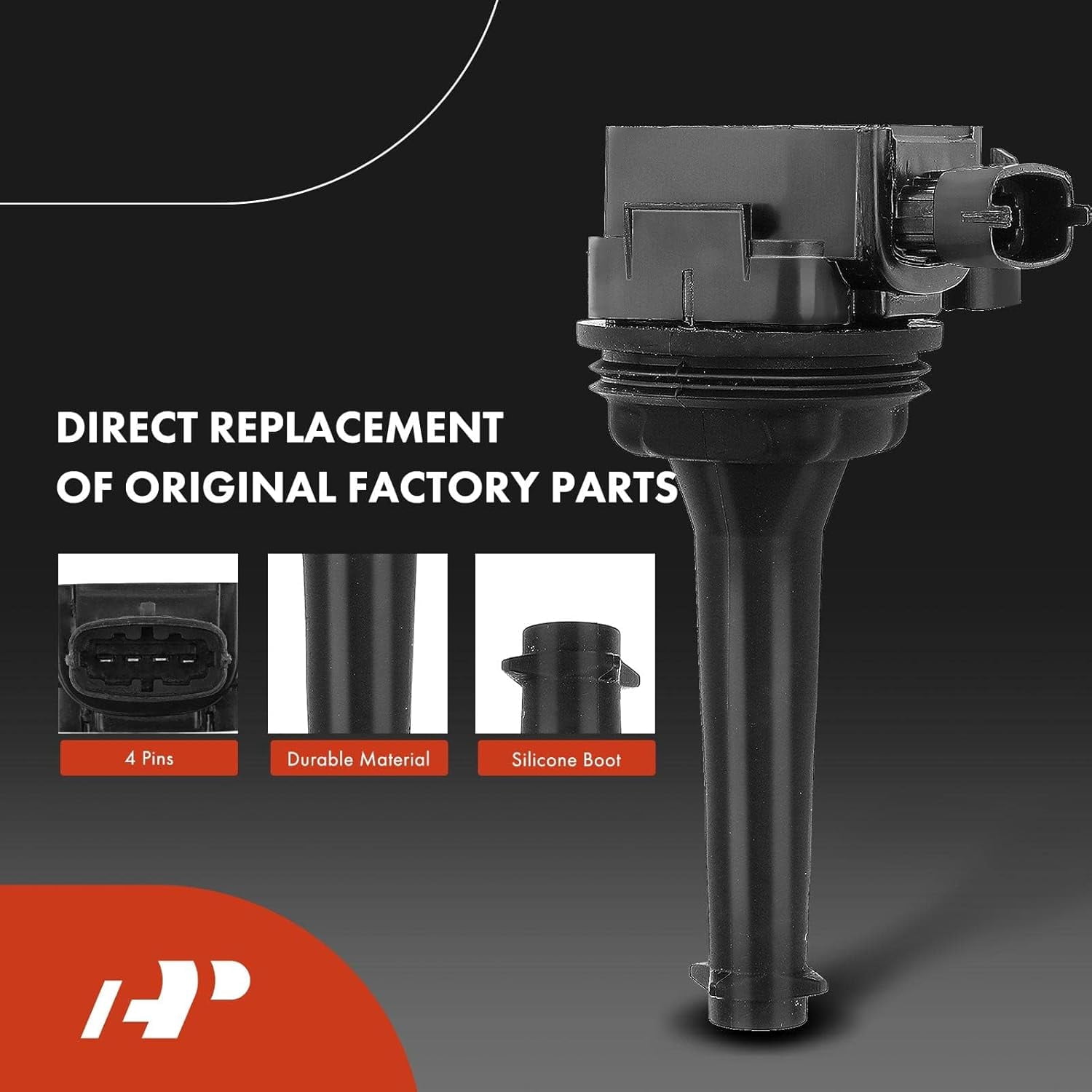 A-Premium Set of 5 Ignition Coil Pack and Iridium Spark Plugs Compatible with Volvo XC70 XC90 2003-2006, S60 2001-2005, S80 1999-2006, C70 1999-2005 S70 V70