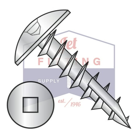 

8-11 x 3/4 Deep Thread Wood Screws | Square Drive | Truss Head | Type 17 Pt | Steel | Zinc (Quantity: 6000)