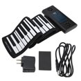 thumbnail image 2 of Soft Keyboard Piano Roll Up Piano 61 Key Silicone Rechargeable Digital Piano Dual  Speakers With Metronome Function 100-240V, 2 of 8