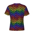 thumbnail image 6 of Vsdgher Dragon Scales Print Men's Dry Fit Mesh Athletic Shirts Moisture Wicking Tennis T-Shirt Tops, 6 of 9