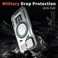 thumbnail image 3 of ELEHOLD Magnetic Case for iPhone 15 Pro Max, Military Grade Shockproof Rugged Case Built-in Metal Camera Cover with Stand,Gray, 3 of 6