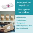 thumbnail image 2 of wqlpp-White Sticker Labels – 2.625" x 2" – Laser/Inkjet Compatible – (15 per Sheet), 25 Sheets – 375 Total Adhesive Labels, 2 of 4