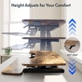 thumbnail image 5 of FitStand Home Office Height Adjustable Standing Desk Converter Special Walnut 42" U-Shape with Keyboard Tray, 5 of 7