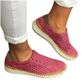 thumbnail image 5 of Summer Savings Clearance! Zpanxa Womens Casual Shoes Womens Slip on Shoes Slip-On Comfort Fashion Comfortable for Walking Sneakers Slip on Shoes Pink 41, 5 of 5