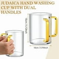 thumbnail image 3 of Hand Washing Cup with Dual Handles 5Inch Acrylic Clear Negel Vasser Washing Cup for Netilat Yadayim Jewish Ritual, 3 of 6