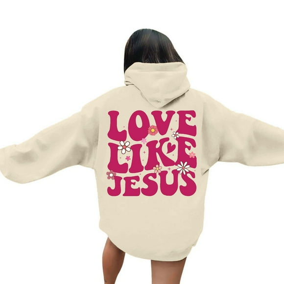 SNOWSONG Clearance! Hoodies for Women, Trendy Queen Hoodie Women's Fashionable Youth Campus Top Printed Floral Sweatshirt Hoodie, Oversized Hoodie, Women Clothing Beige S