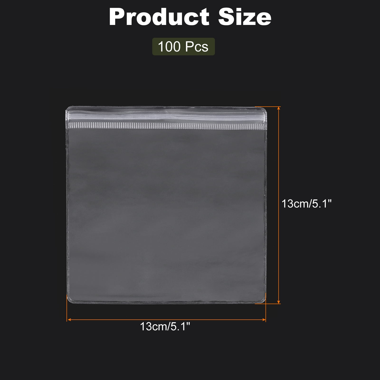 Unique Bargains Jewelry Bags Self Seal Pouches for Necklace Ring Packaging 5.1"x5.1"