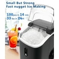 thumbnail image 3 of LHRIVER 35Lbs Nugget Ice Maker, Ready in 6 Mins with Self-Cleaning, Stainless Steel Black, Home/Office/Bar, 3 of 10