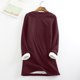 thumbnail image 5 of Sudadera informal de felpa gruesa para mujer, cálida, de terciopelo, con cuello redondo, para el invierno, prenda interior., 5 of 6