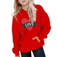 thumbnail image 4 of Girl's Cute Cartoon Long Sleeve Sweatshirt Clothes Clothing Outfits 3-14Y Red 5-6 Years, 4 of 5