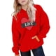 thumbnail image 4 of Sudadera con capucha para niños, cuello redondo, manga larga, ropa de abrigo para niños de talla mediana y grande, jersey, blusa de poliéster para niños, 4 of 5