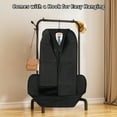 thumbnail image 6 of Garment Bags for Travel, Lychee Large Foldable Carry On Garment Bags with Shoulder Strap for Men Women, Business Luggage Suits Case Bag for Hanging Clothes, Black, 6 of 8
