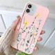 thumbnail image 3 of Funda de teléfono con diseño de margaritas sencillas para iPhone 14, 13, 12, 11 Pro Max, 12 Mini, 7, 8 Plus, XS Max, X XR, carcasa trasera de TPU suave en color rosa y blanco, 3 of 5
